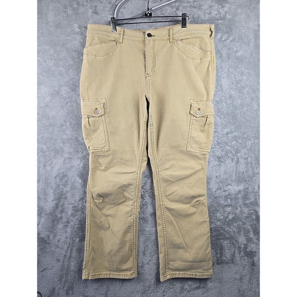 Anthropologie PILCRO Cargo Pants Womens Size 34 Tan‎ Utility Twill 27" Inseam